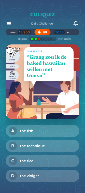 Een gastsituatie als spelvraag in de CuliQuiz-app