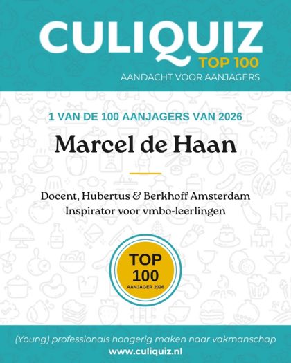 CuliQuiz Top 100 2026: Marcel de Haan, Docent, Hubertus 8 Berkhoff Amsterdam
