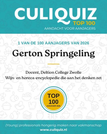 CuliQuiz Top 100 2026: Gerton Springeling, Docent, Deltion College Zwolle