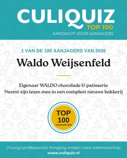 CuliQuiz Top 100 2026: Waldo Weijsenfeld, Eigenaar WALDO chocolade 8 patisserie
