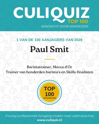 CuliQuiz Top 100 2026: Paul Smit, Baristatrainer, Mocca d'Or