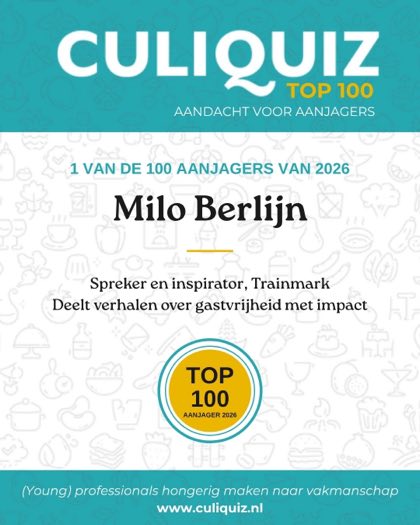 CuliQuiz Top 100 2026: Milo Berlijn, Spreker en inspirator, Trainmark