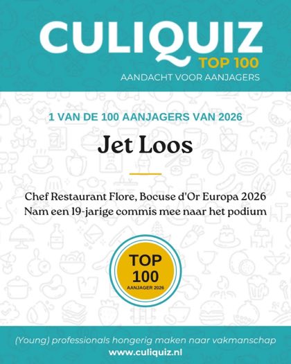 CuliQuiz Top 100 2026: Jet Loos, Chef Restaurant Flore, Bocuse d'Or Europa 2026