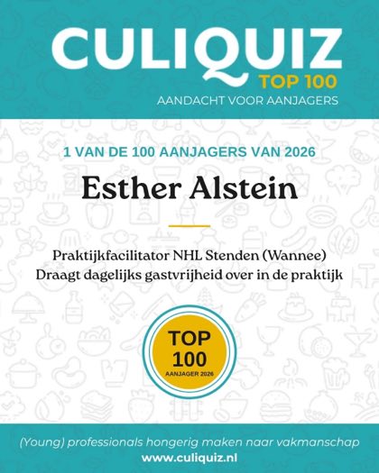 CuliQuiz Top 100 2026: Esther Alstein, Praktijkfacilitator NHL Stenden (Wannee)